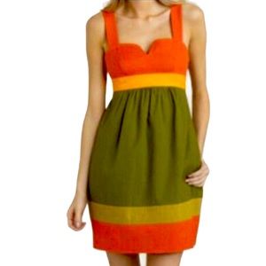 Trina Turk Nanna Colorblock SunDress Silk Blend 4